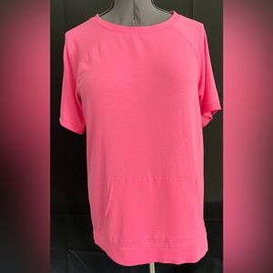 Belle by Kim Gravel Women's Pink Short Sleeve Top Small